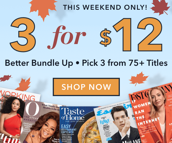 Select 3 Magazines for $12
