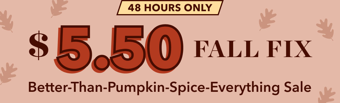 $5.50 Sale Sept 24