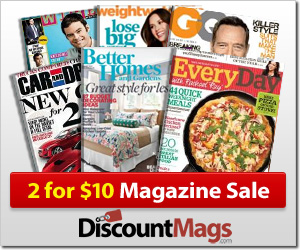 Select 4 Magazines for $15.99!